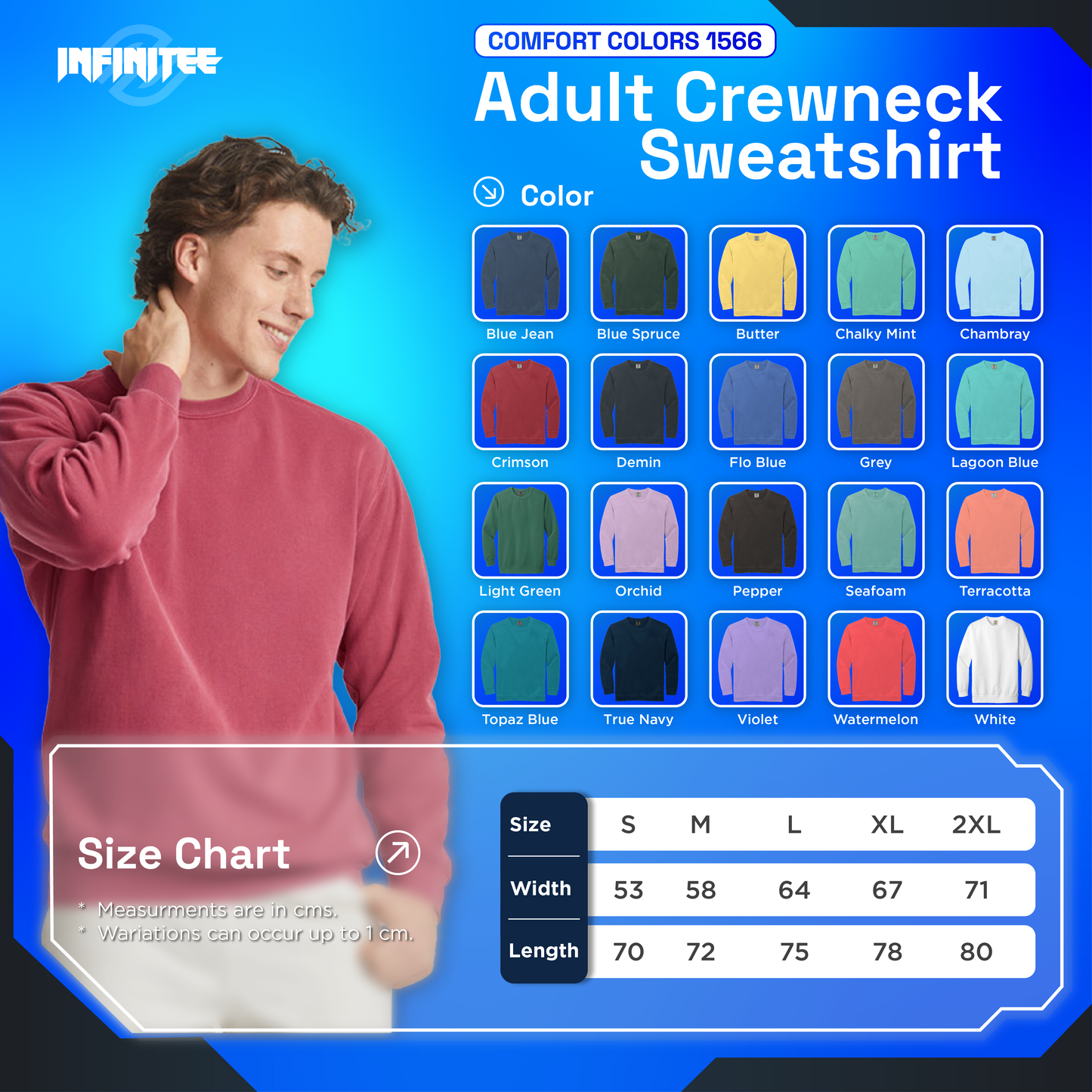 Sweatshirts Comfort Colors® 1566 - Embroidery