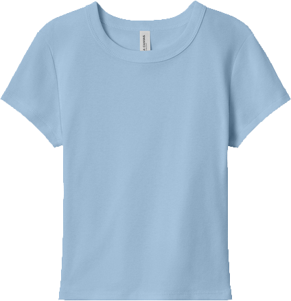 Embroidery T-Shirt Micro ribbed Baby Tee