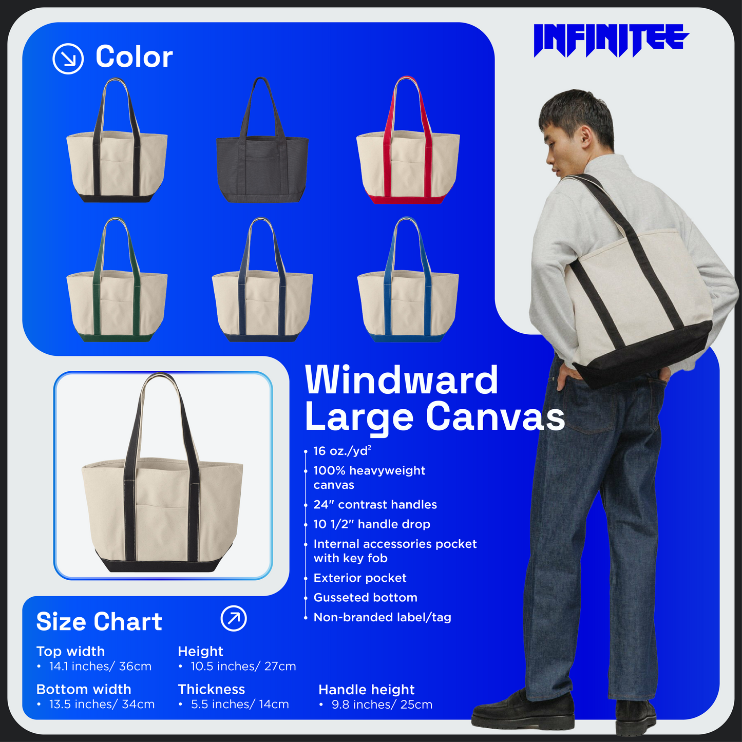 Embroidery Tote BAG Windward Large