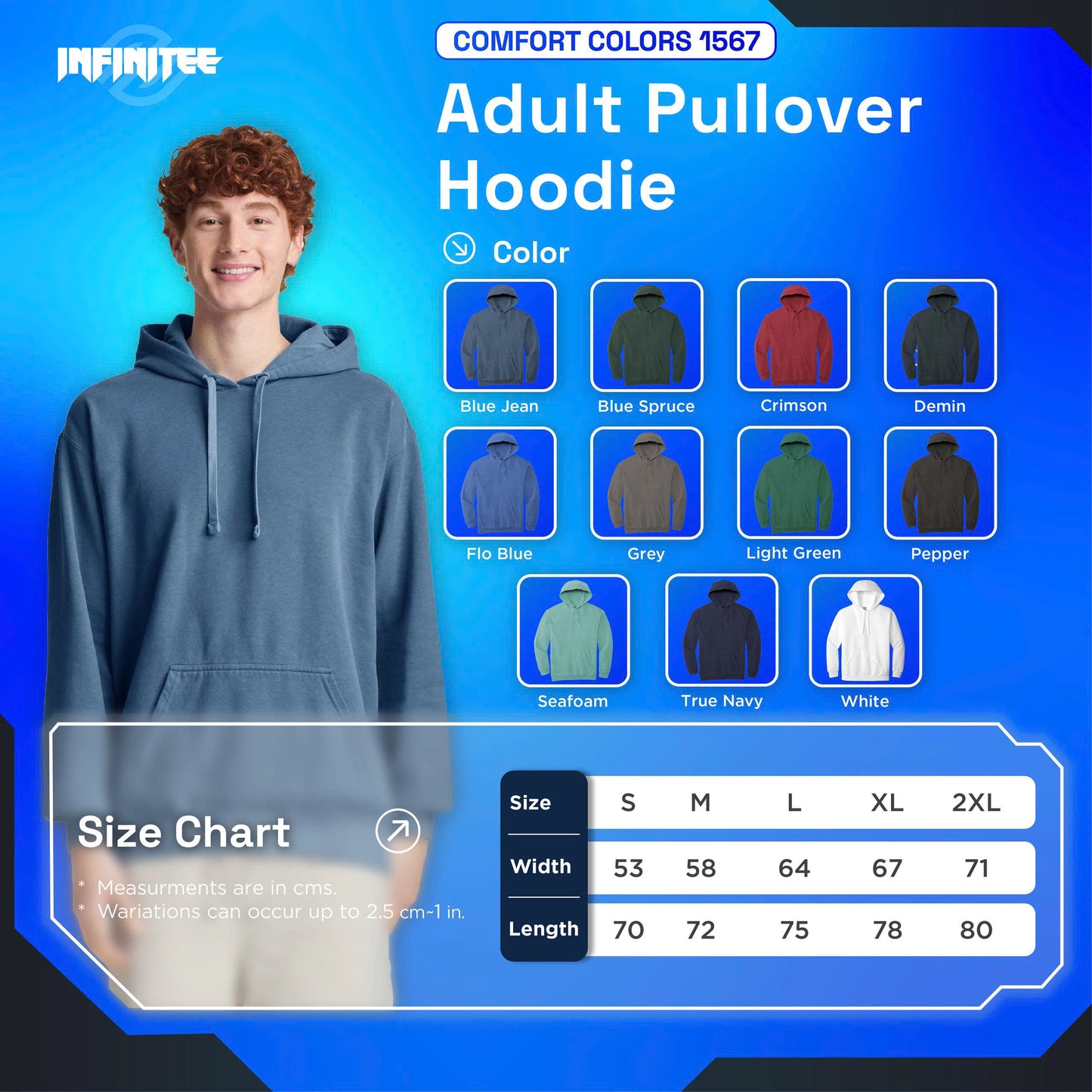Embroidery - Hoodie Comfort Colors®  1567
