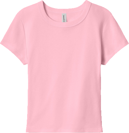 Embroidery  T-Shirt Micro ribbed Baby Tee