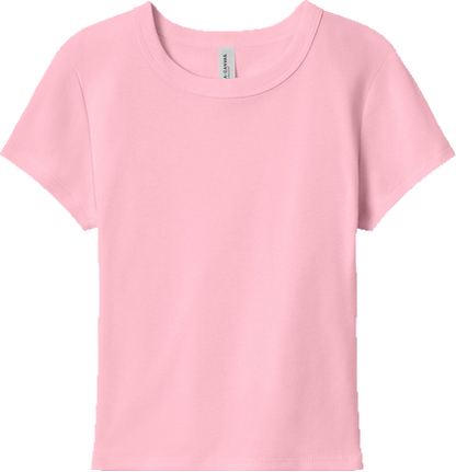Embroidery  T-Shirt Micro ribbed Baby Tee
