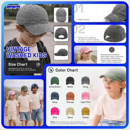 Embroidery Cap - Wash Kids