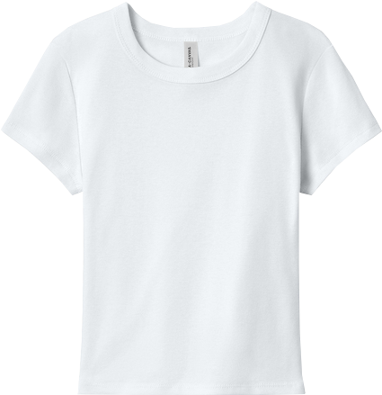 Embroidery  T-Shirt Micro ribbed Baby Tee