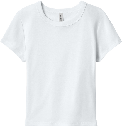 Embroidery  T-Shirt Micro ribbed Baby Tee