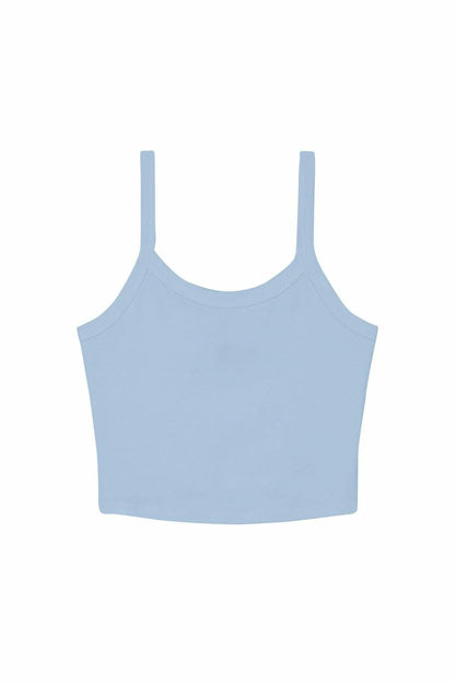 Embroidery Tank Top, T-Shirt W - Spaghetti Strap