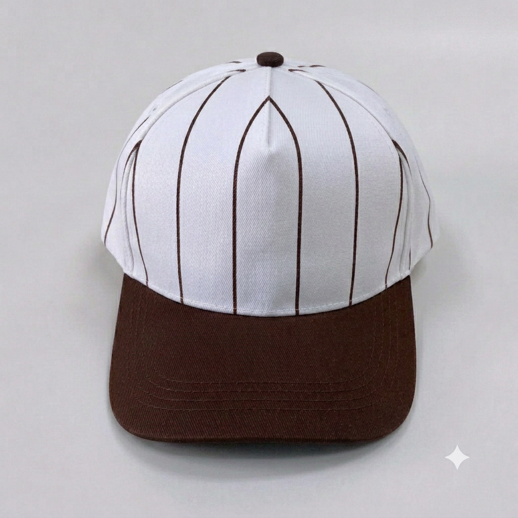 Embroidered Vintage Stripe Trucker Cap