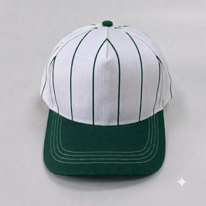 Embroidered Vintage Stripe Trucker Cap