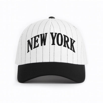 Embroidered Vintage Stripe Trucker Cap