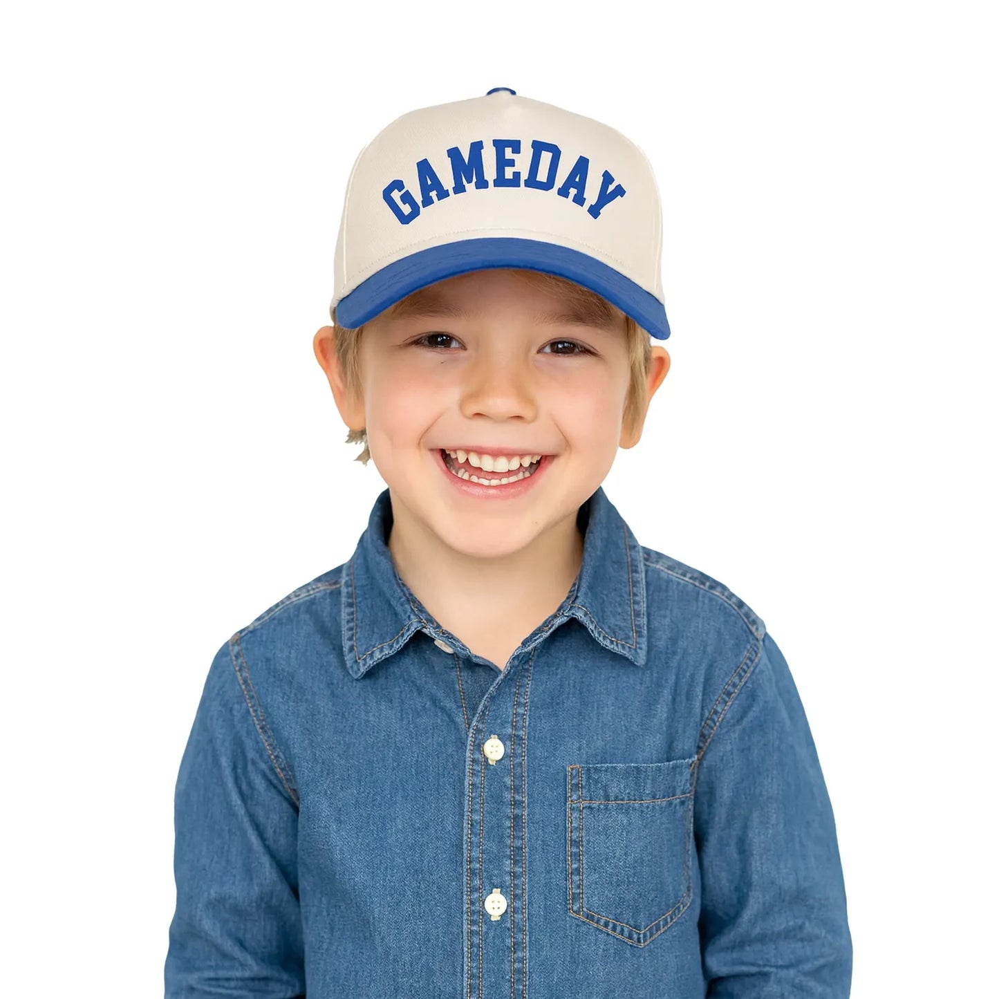 Embroidered Two Tone KIDS  Trucker Cap