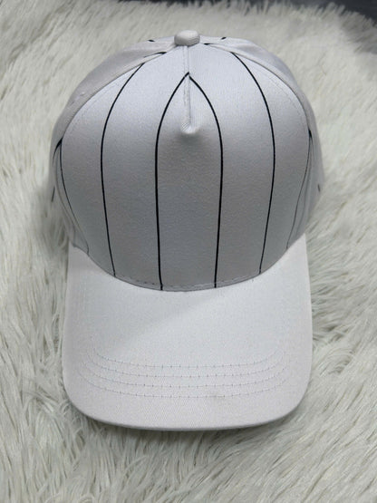 Embroidered Vintage Stripe Trucker Cap