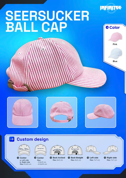 Embroidery - Seersucker Ball Cap