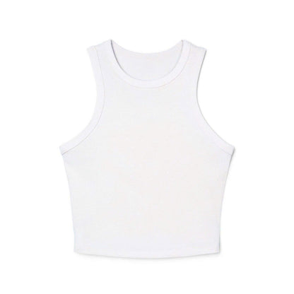 Embroidery Tank Top, T-Shirt W-Micro ribbed Racerback