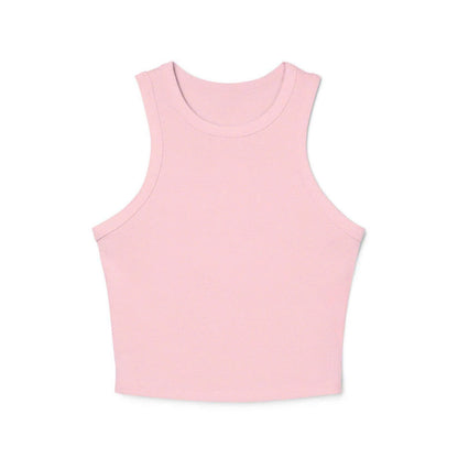 Embroidery Tank Top, T-Shirt W-Micro ribbed Racerback