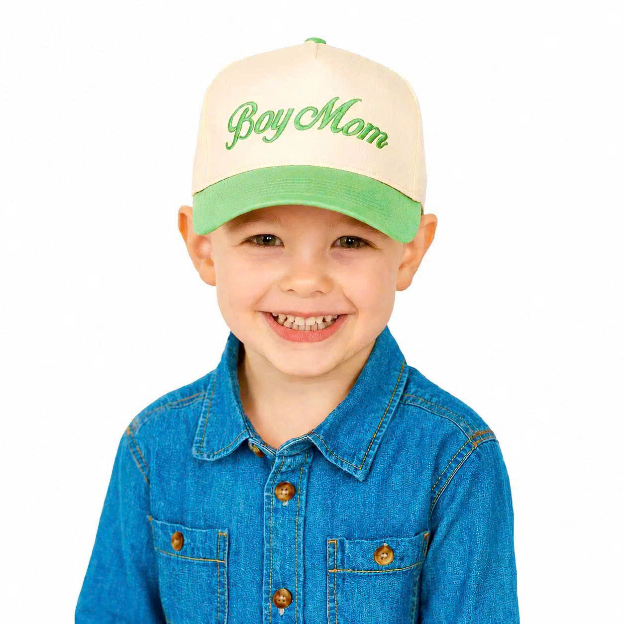 Embroidered Two Tone KIDS  Trucker Cap